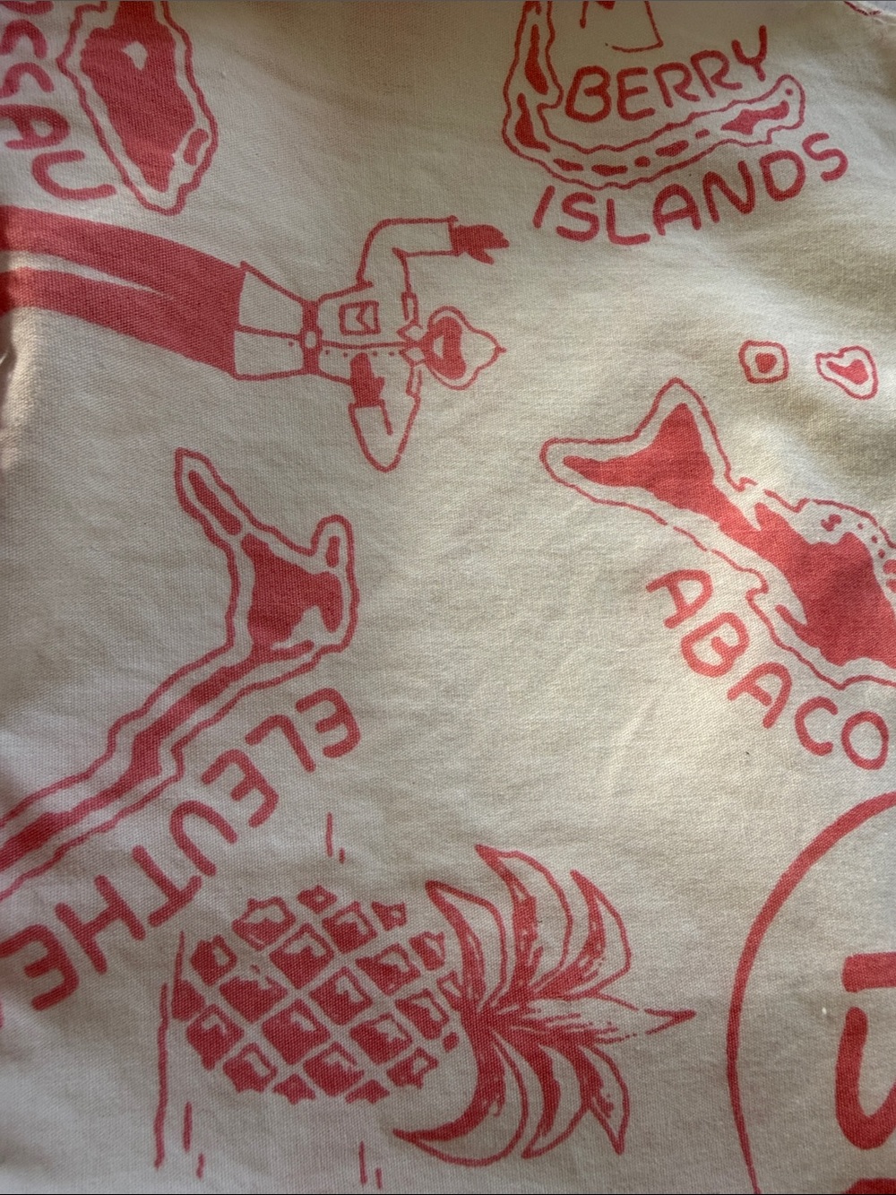 Bahama Hand Prints Girls White & Coral Island Print Sundress sz 8 - Picture 9 of 11